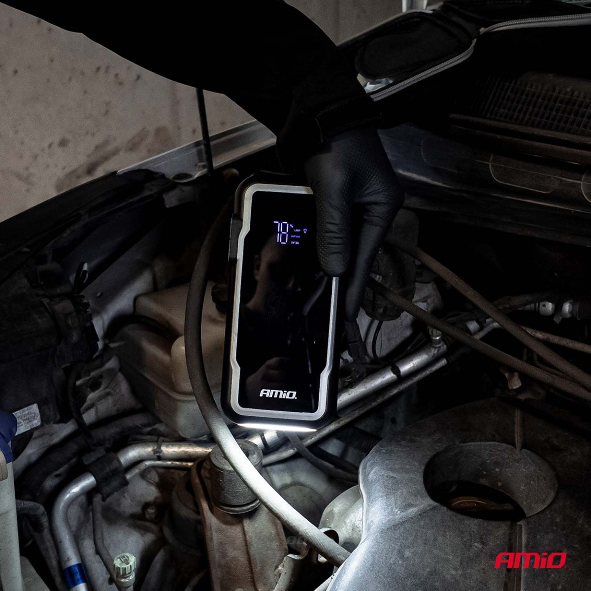 3in1 Car Jump Starter/LED/Powerbank 12V 12Ah 1600A AMIO-04678