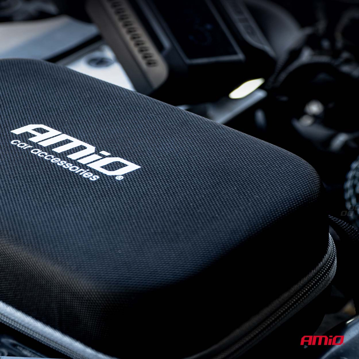 4in1 car jump starter (booster) with compressor, LED flashlight and Powerbank 12V 12Ah 1600A AMIO-04677