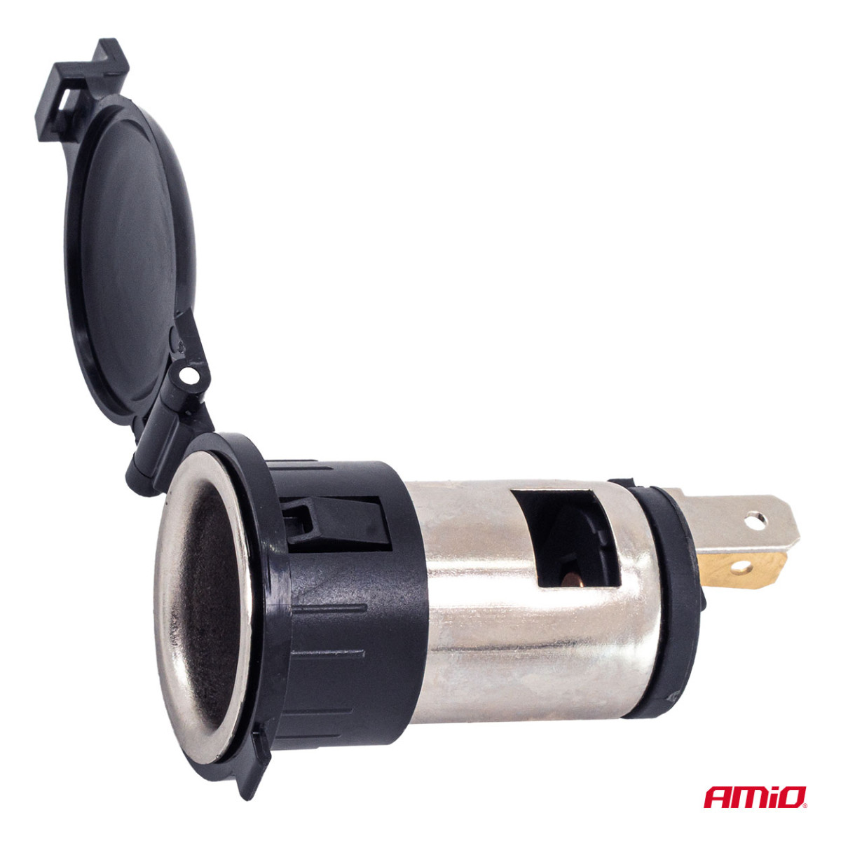 Additional power outlet with cover 250W 12V/24V, AMIO-04434