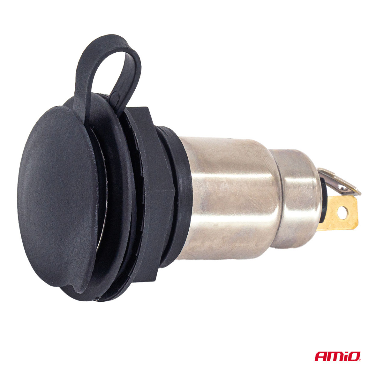 Additional power outlet with cover, 250W, 12/24V AMIO-04462