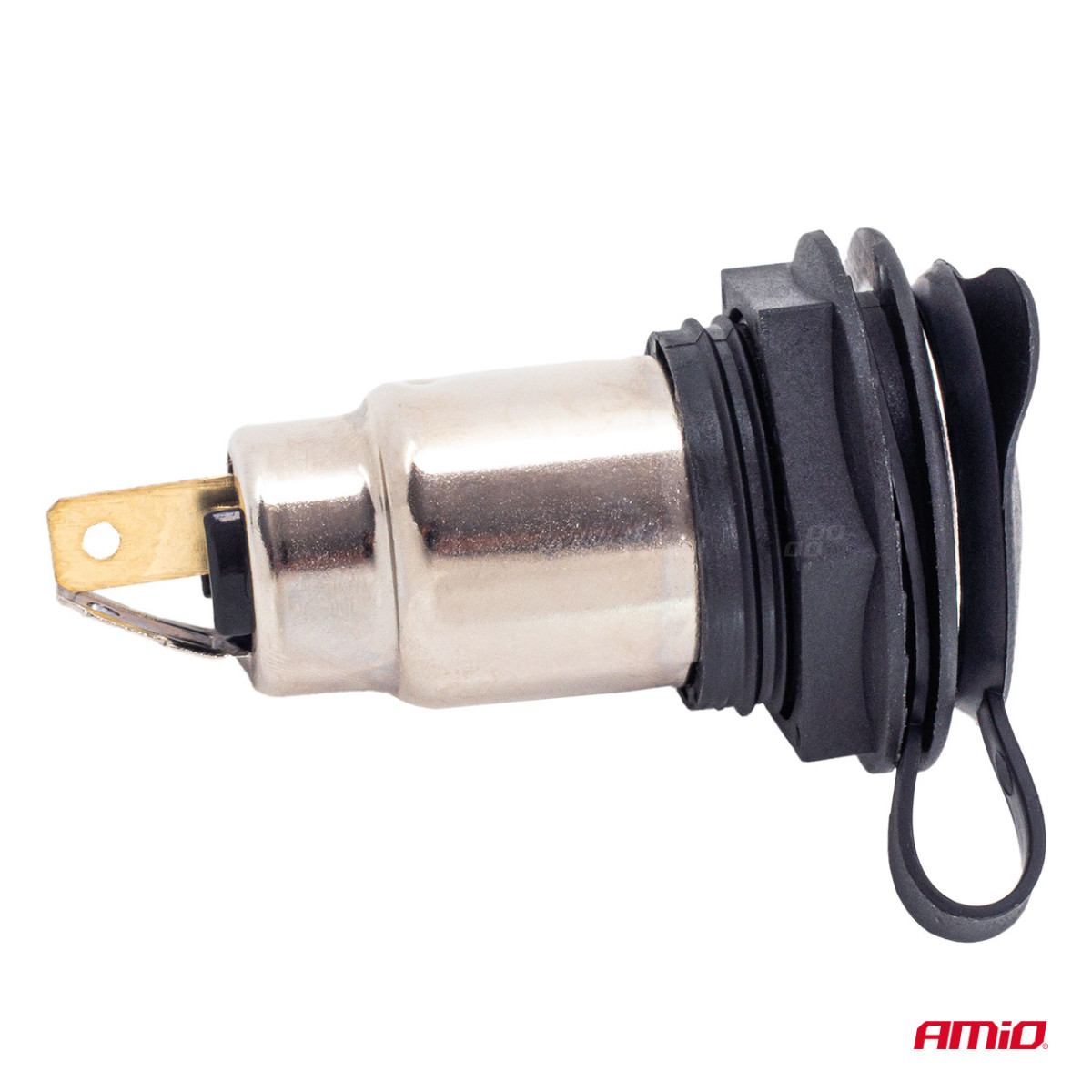 Additional power outlet with cover, 250W, 12/24V AMIO-04462