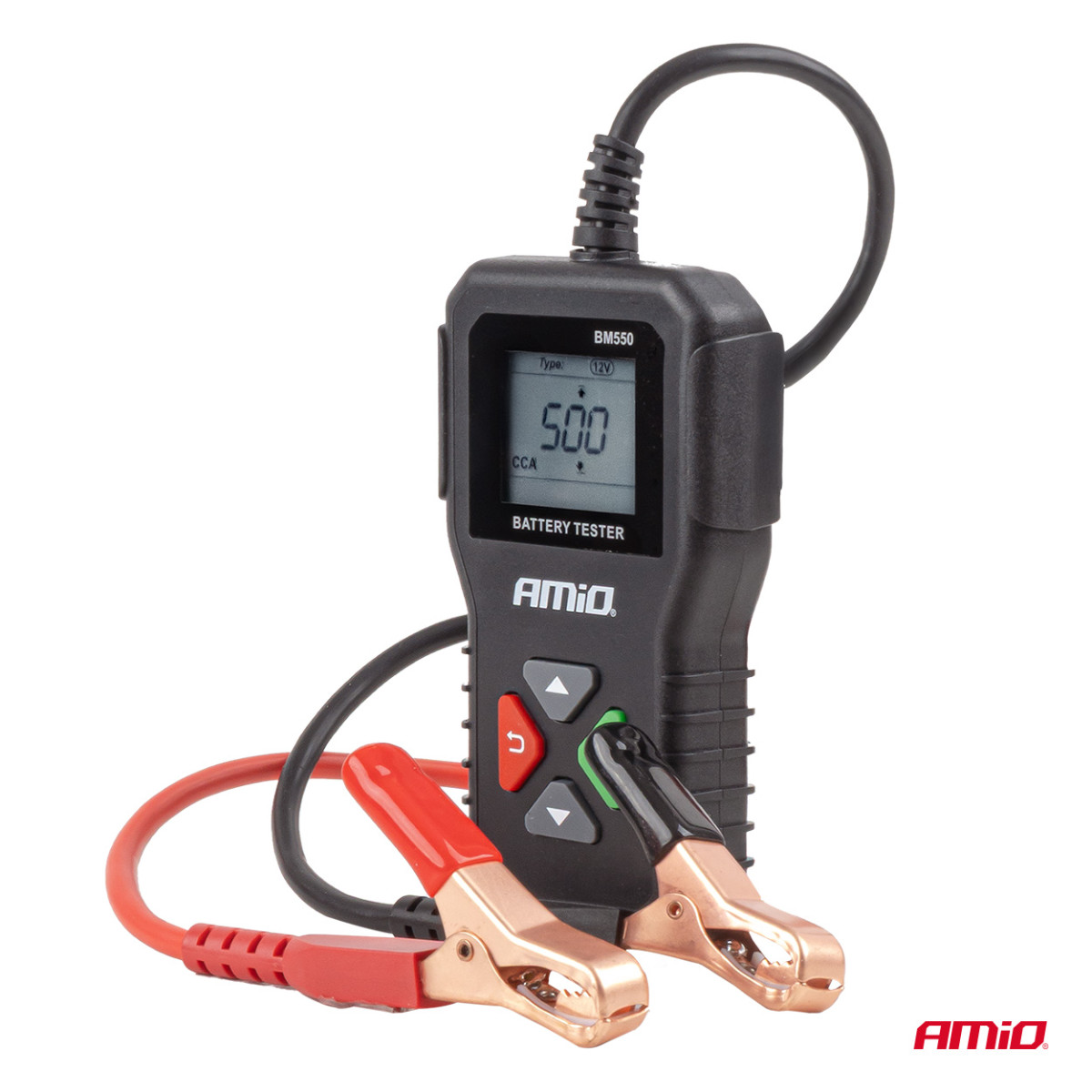 Professional digital battery tester, 2-220 Ah, 6 V / 12 V / 24 V, AMIO-04920