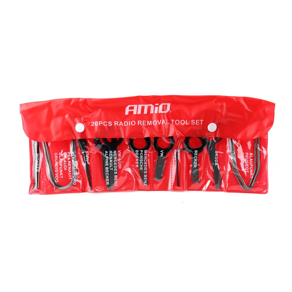 Car radio removal tool set, 20 pcs., AMIO-02515