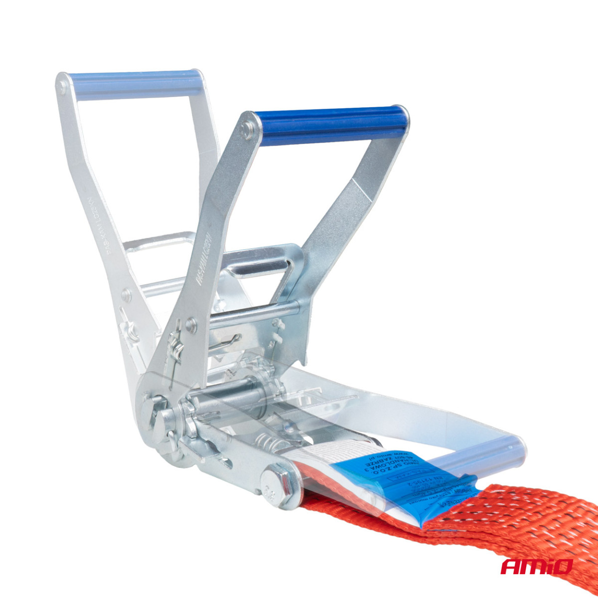 Cargo lashing strap with tensioner 5000 kg, 12 mx 50 mm, AMIO-02022