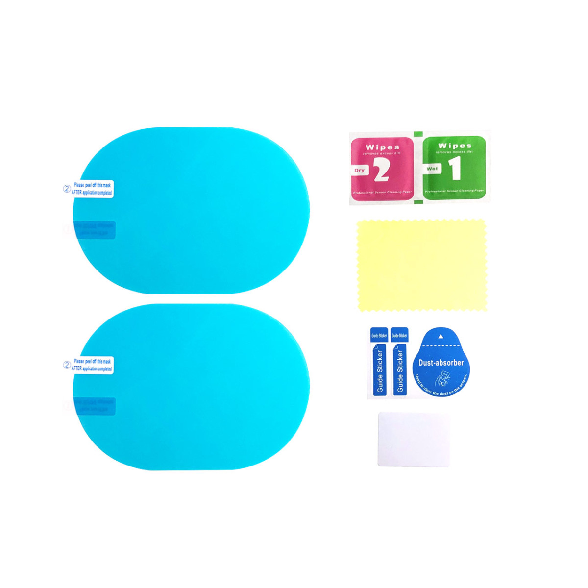 Anti-fog and rain film for side mirrors 135 × 95 mm (2 pcs.) AMIO-02378