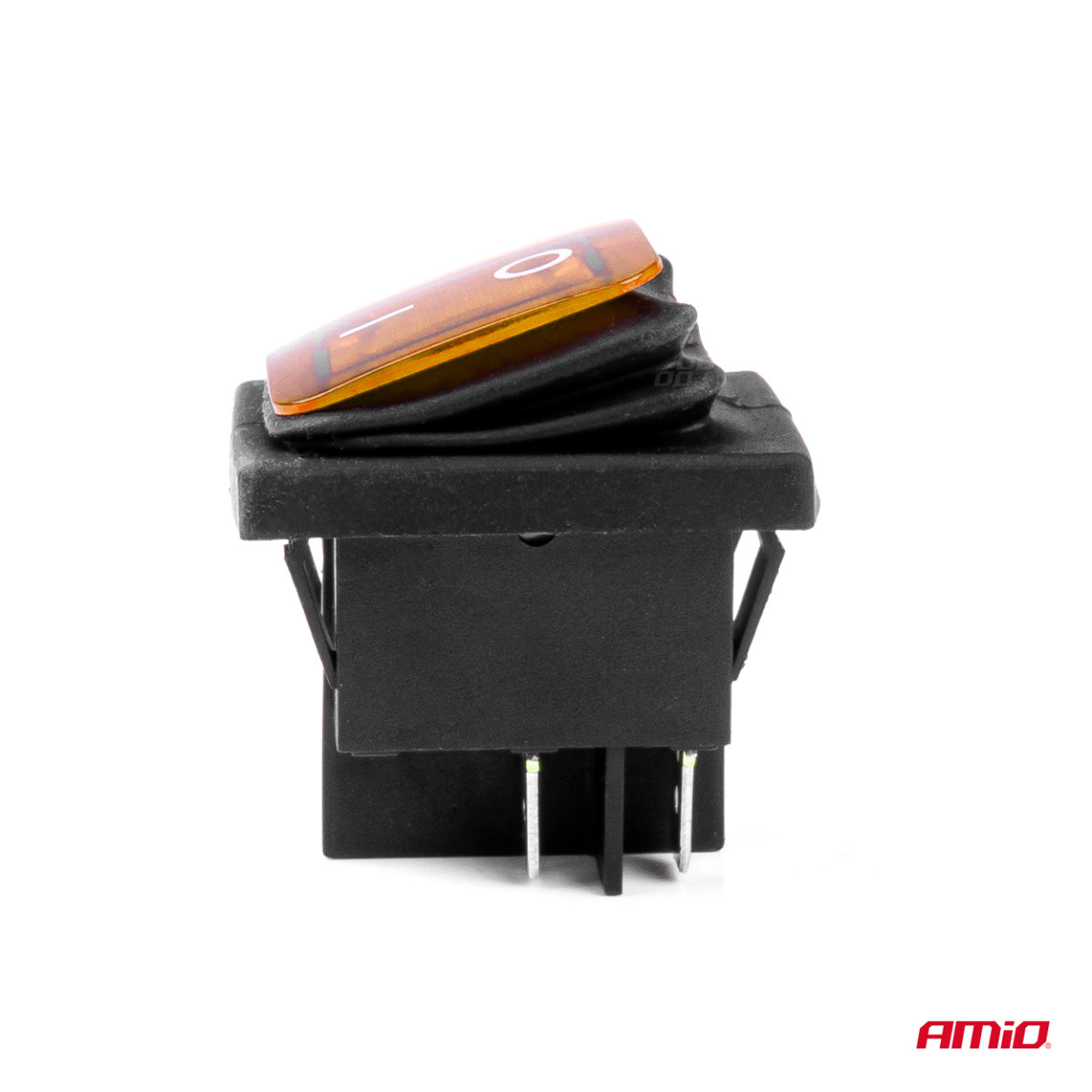 Rectangular switch with yellow illumination AMIO-03091
