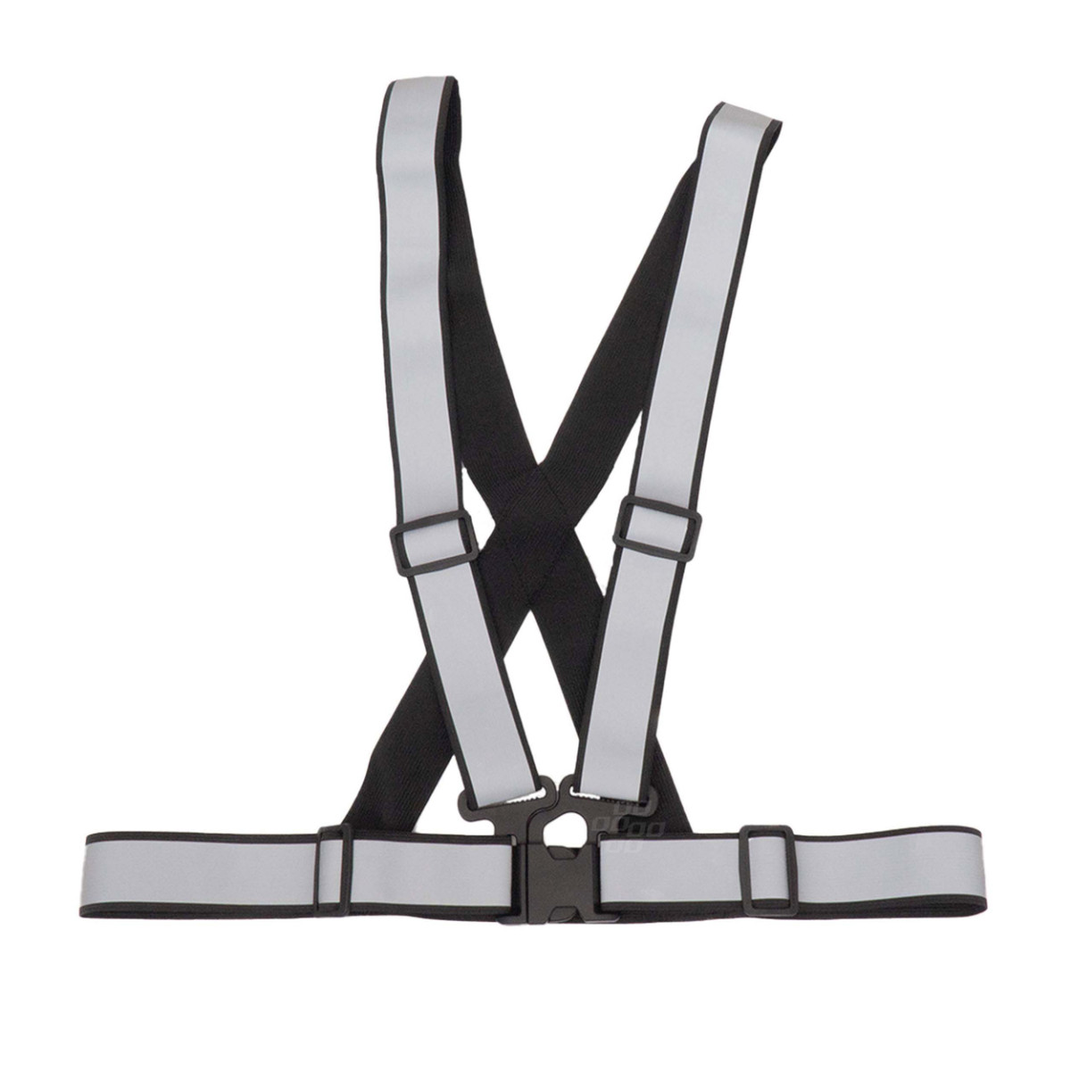 Reflective vest with straps – black AMIO-03938