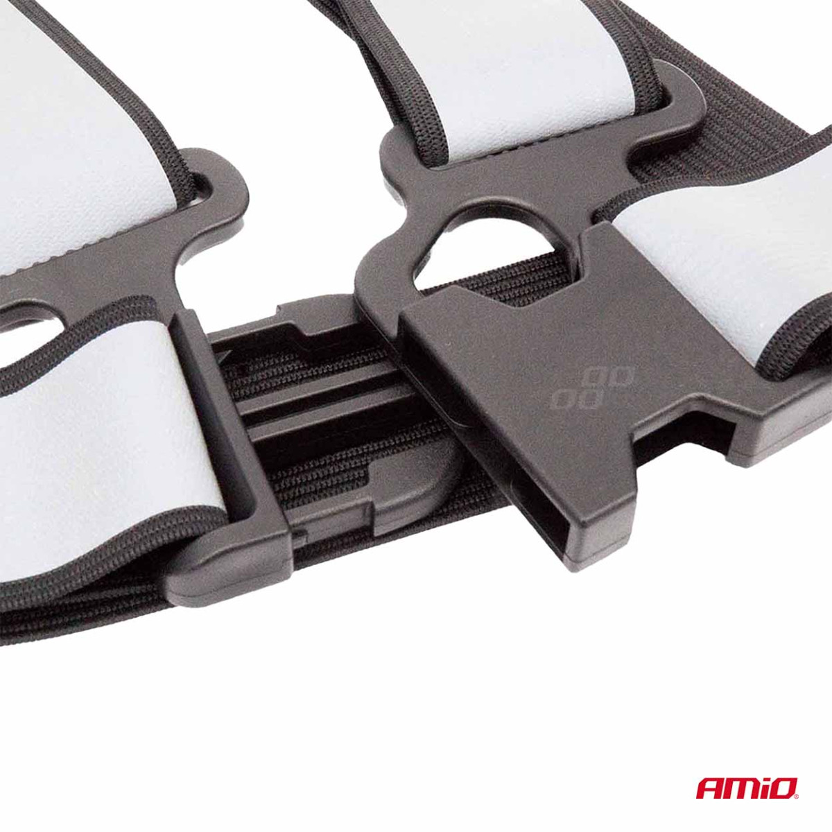 Reflective vest with straps – black AMIO-03938