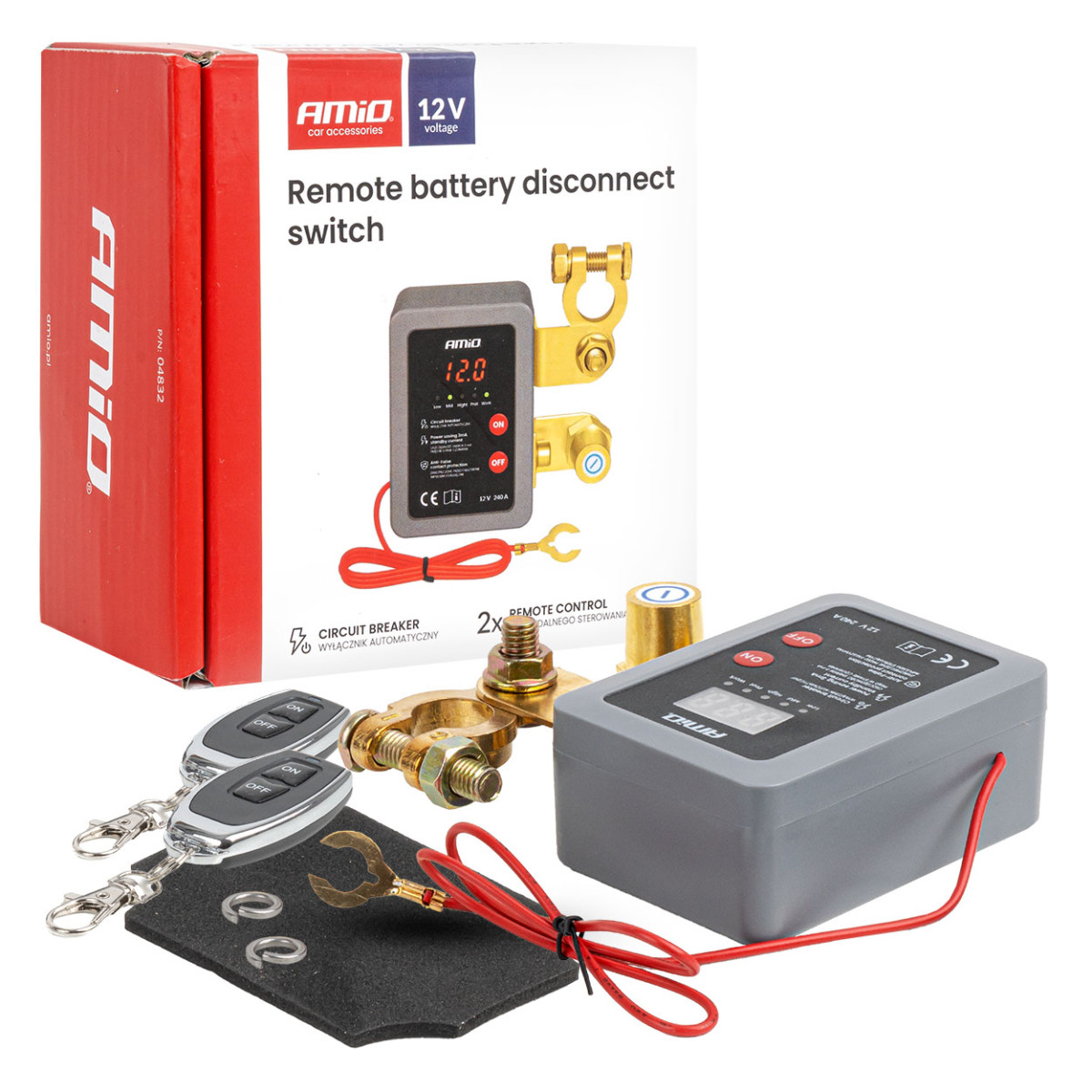 Remote battery disconnector 12V 240A (BATT) AMIO-04832