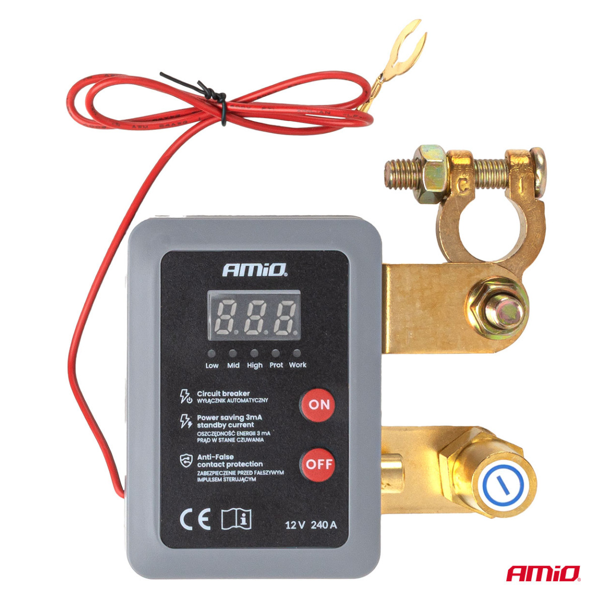 Remote battery disconnector 12V 240A (BATT) AMIO-04832