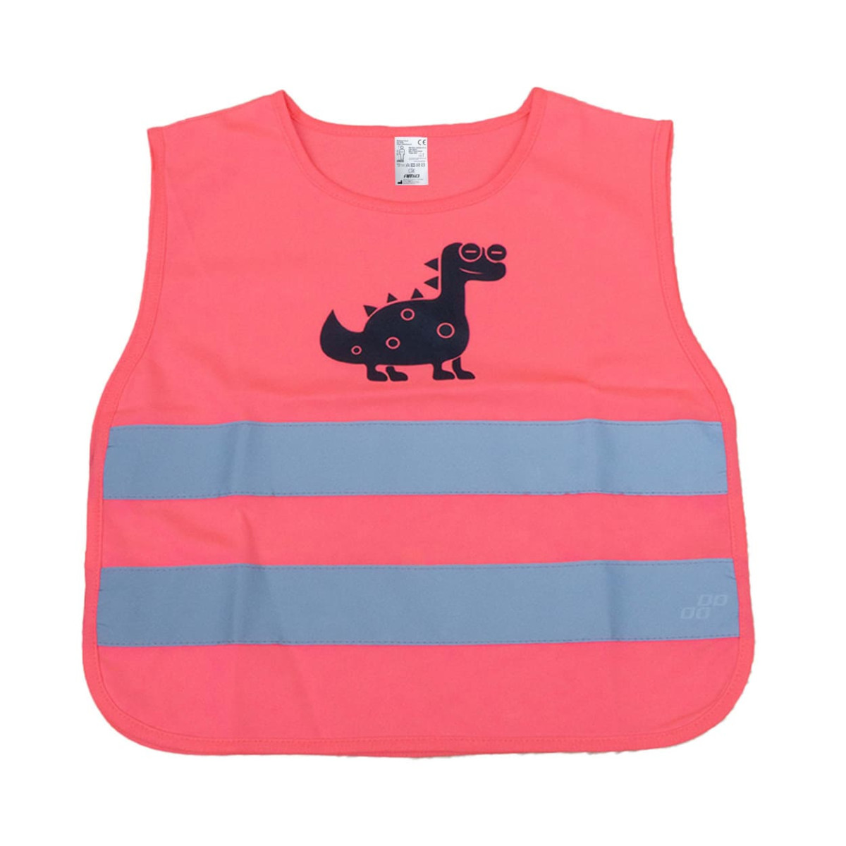 Children's reflective vest DINOSAUR, pink AMIO-03989