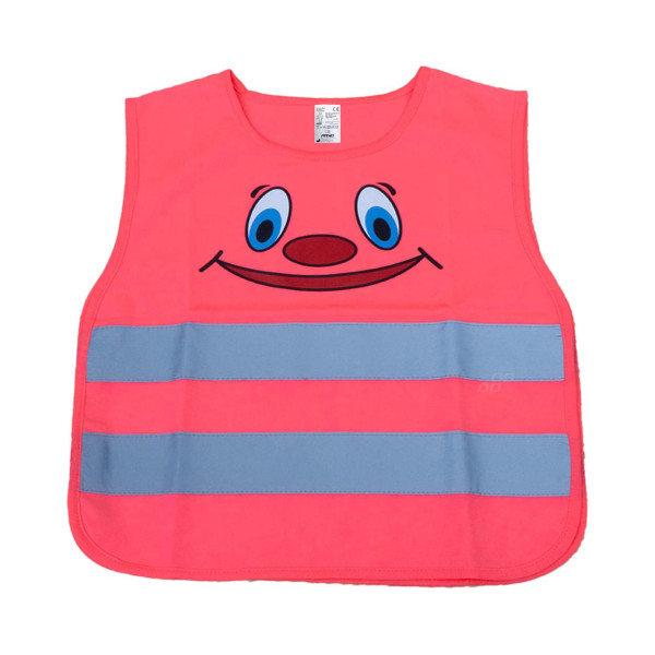 Children's reflective vest SMILE, pink AMIO-03988