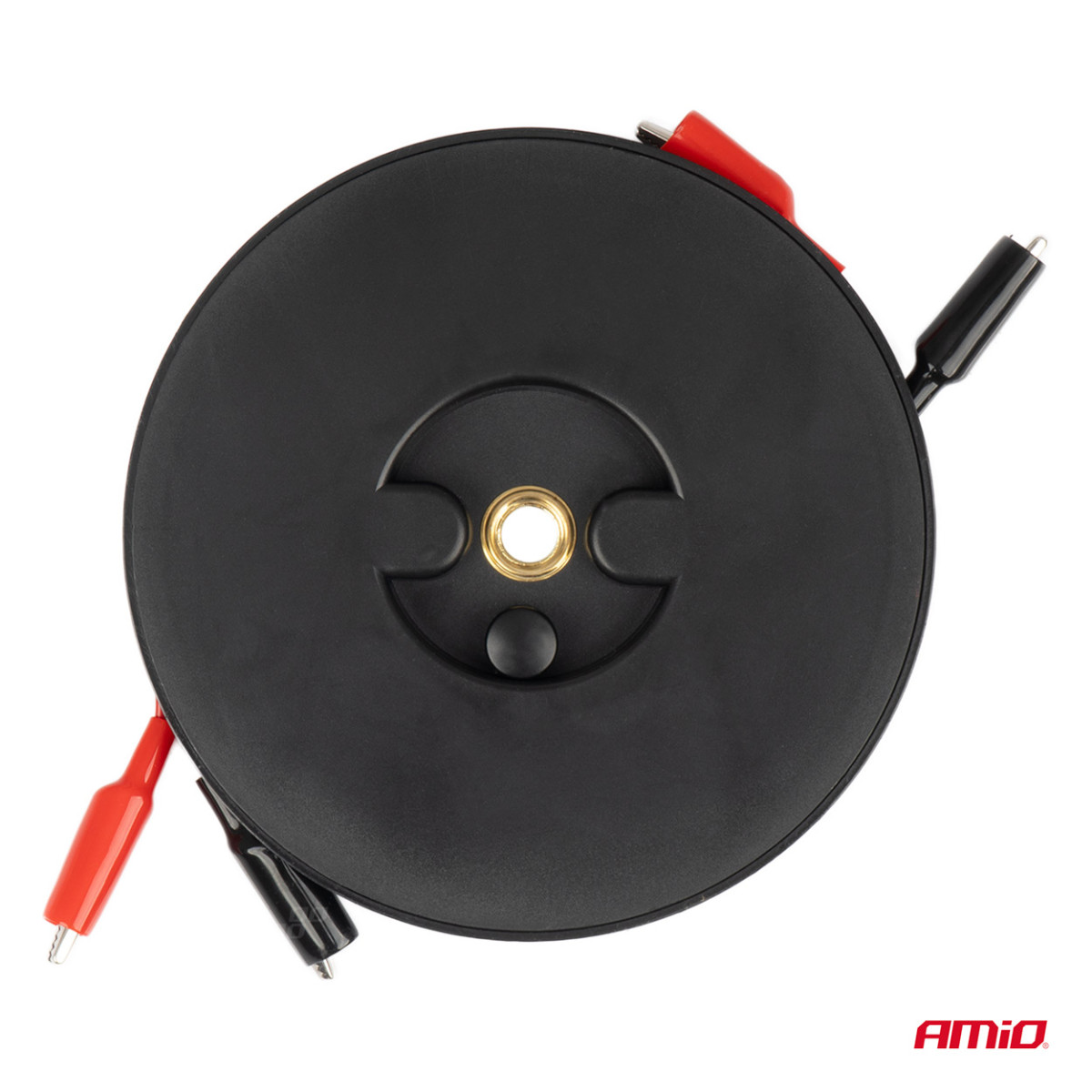 Shrinkable test leads with crocodile clips 2×9 m AMIO-04275