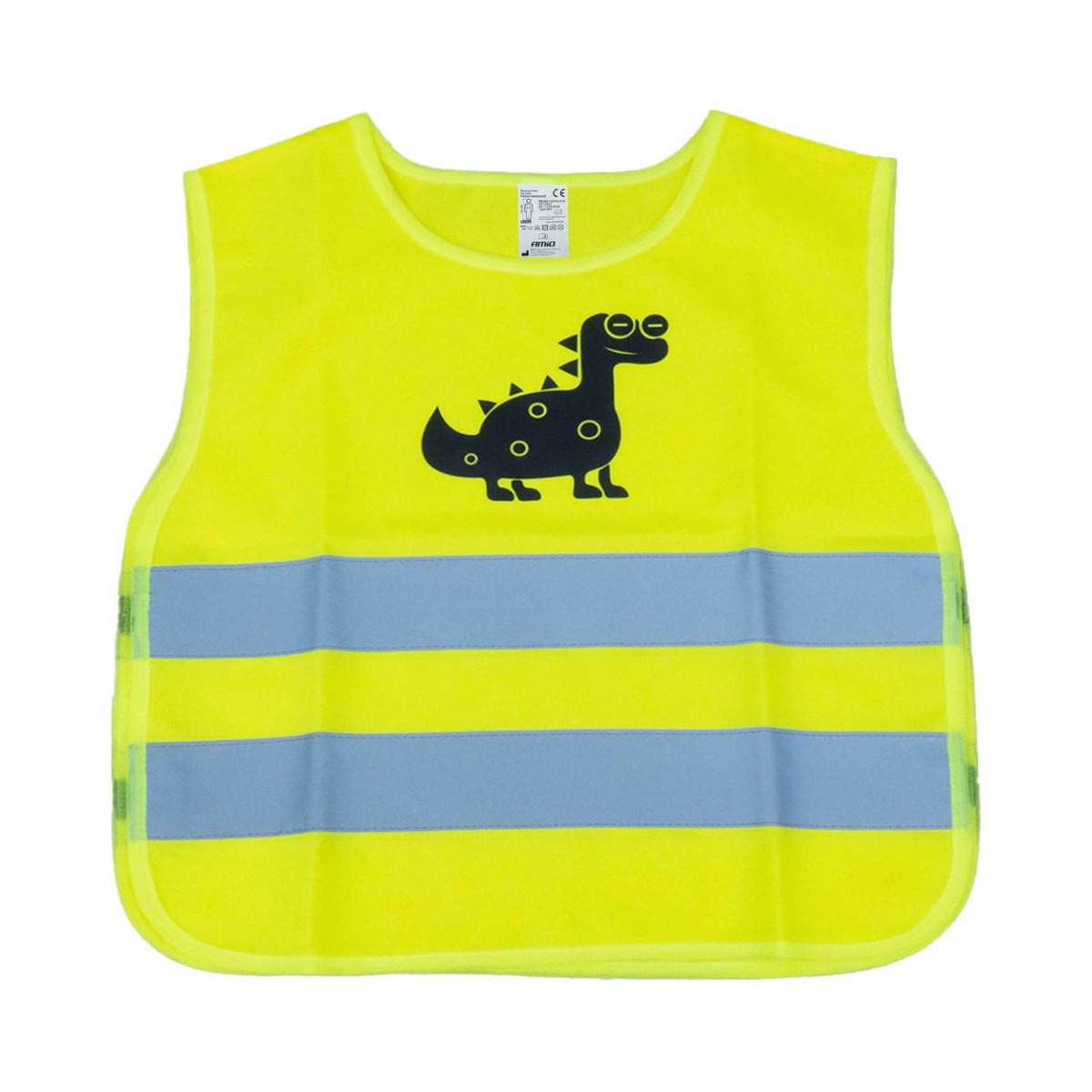 Children's reflective vest DINOSAUR, yellow AMIO-03936