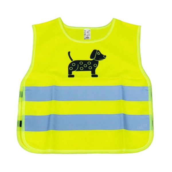 Children's reflective vest DOG, yellow AMIO-03937