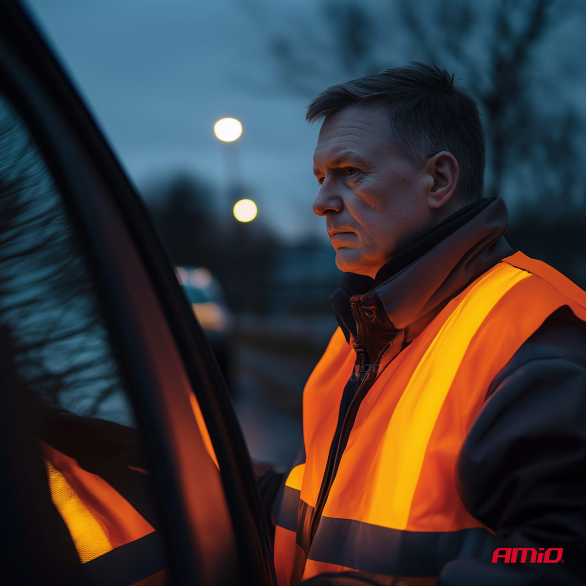 Reflective vest XL, orange AMIO-01735