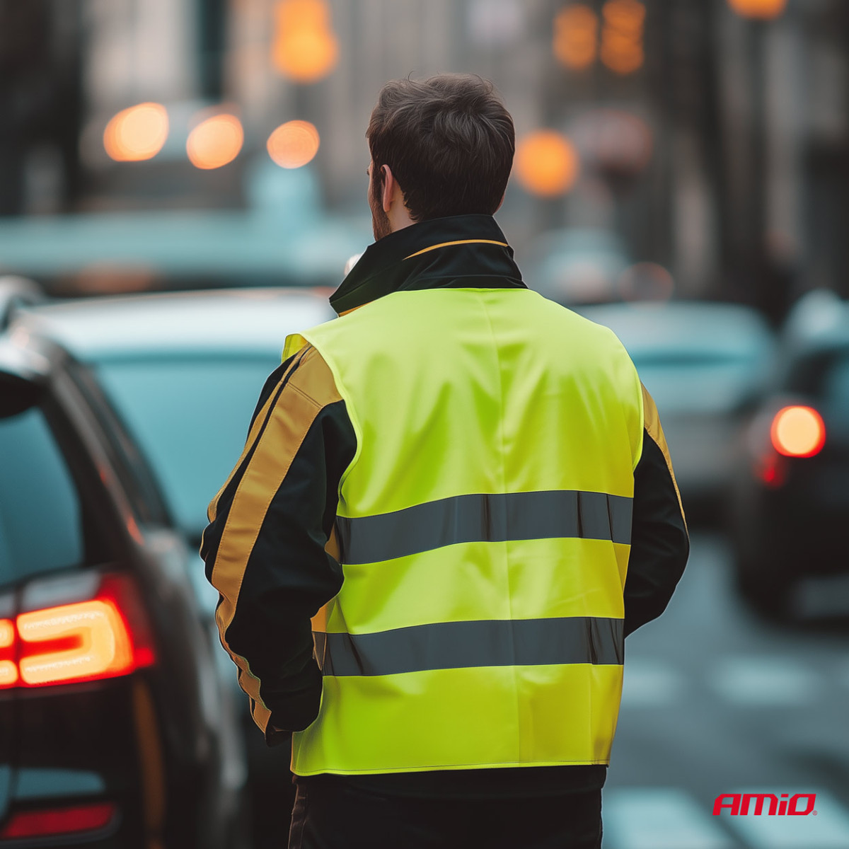 Reflective vest XXL, yellow AMIO-01734