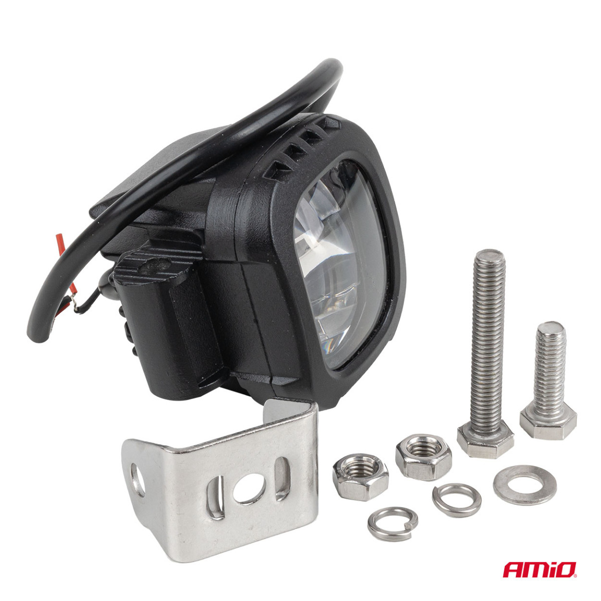 Safety zone light for forklifts, red light, 10W 10–80V IP6K9K AMIO-04868