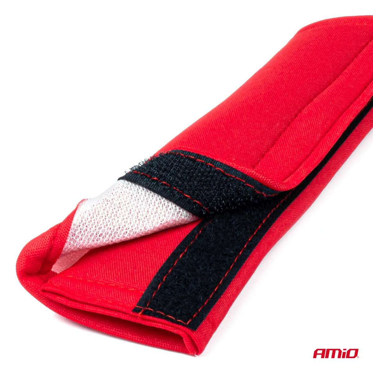 Seat belt pads, red, 2 pcs.