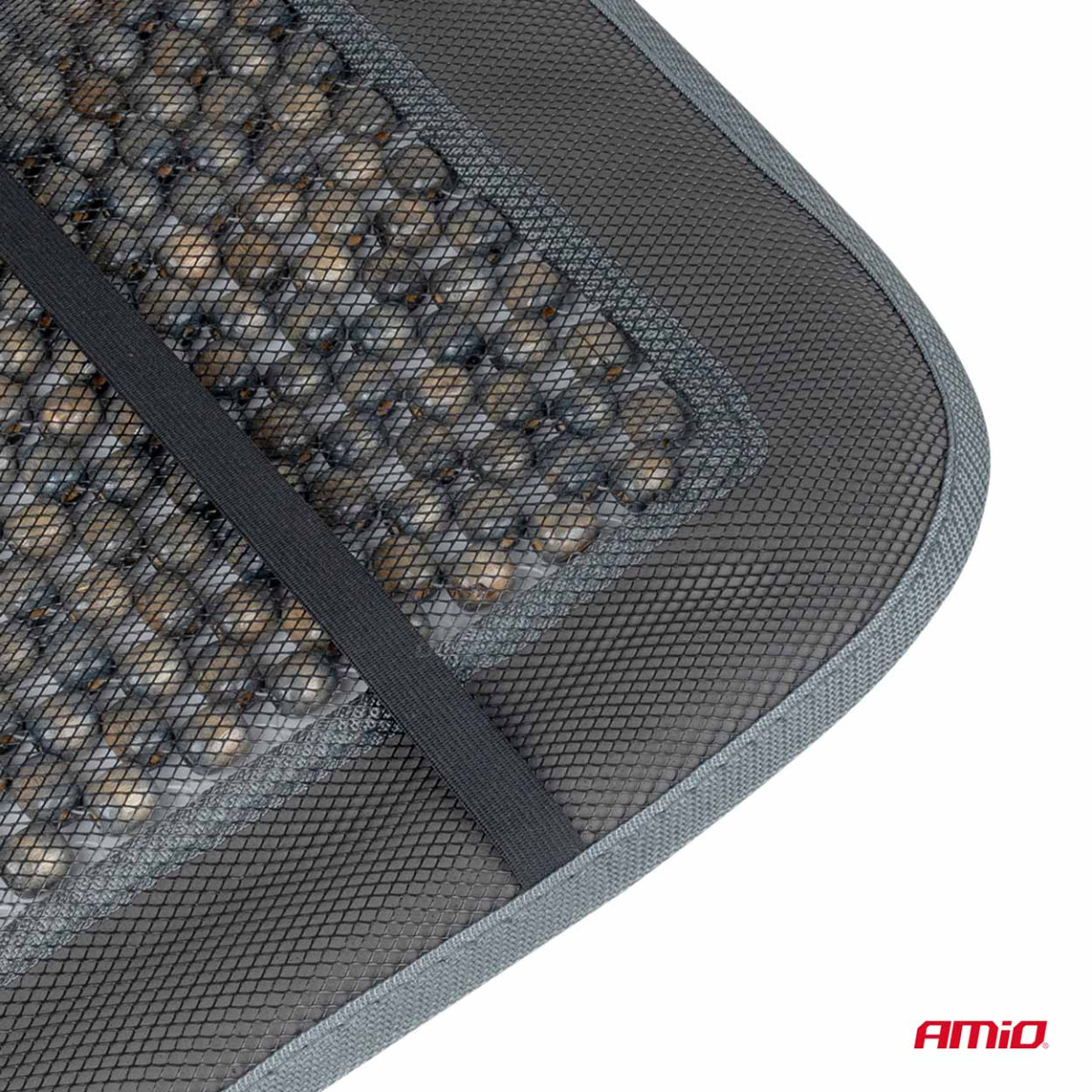 Car seat mat with beads 90 x 44 cm - gray