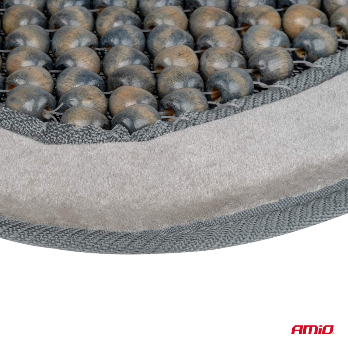 Car seat mat with beads 90 x 44 cm - gray