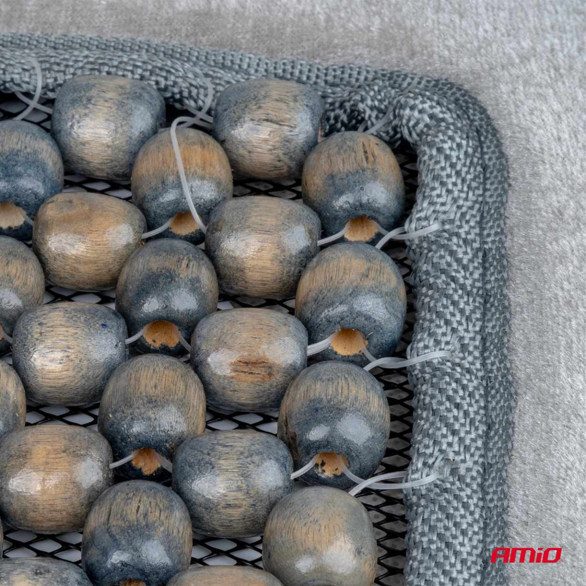 Car seat mat with beads 90 x 44 cm - gray