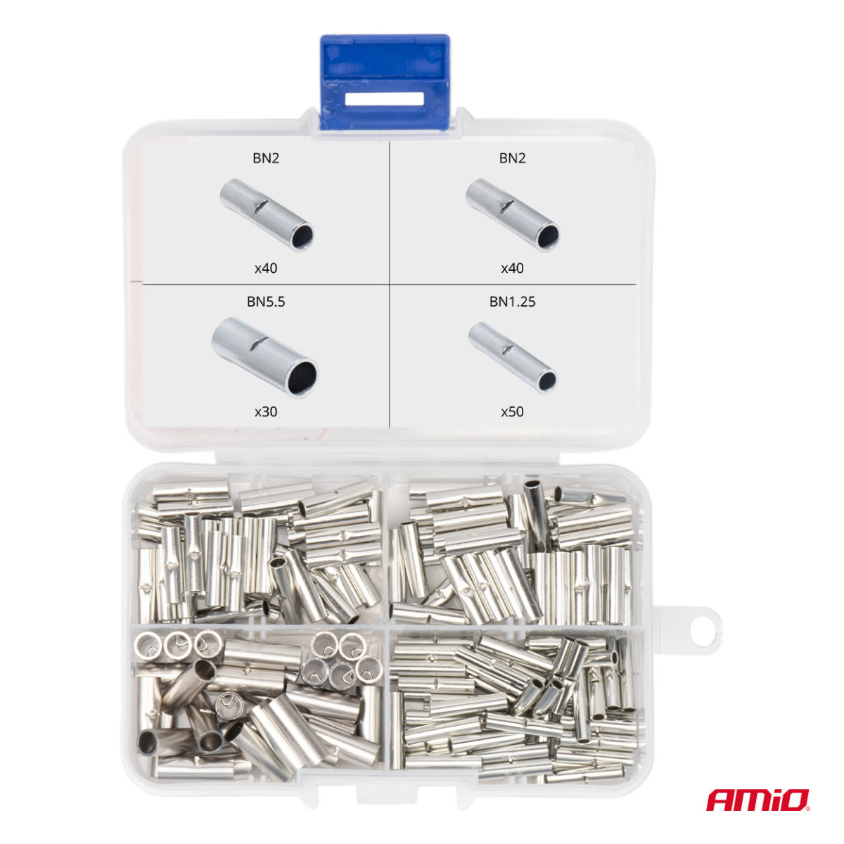 Wire connector set BN1.25, BN2, BN5.5, 160 pcs. AMIO-04123