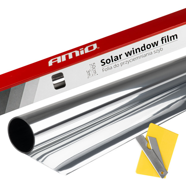 Window tint film Dark Silver 15%, 0.5x3 m AMIO-01658