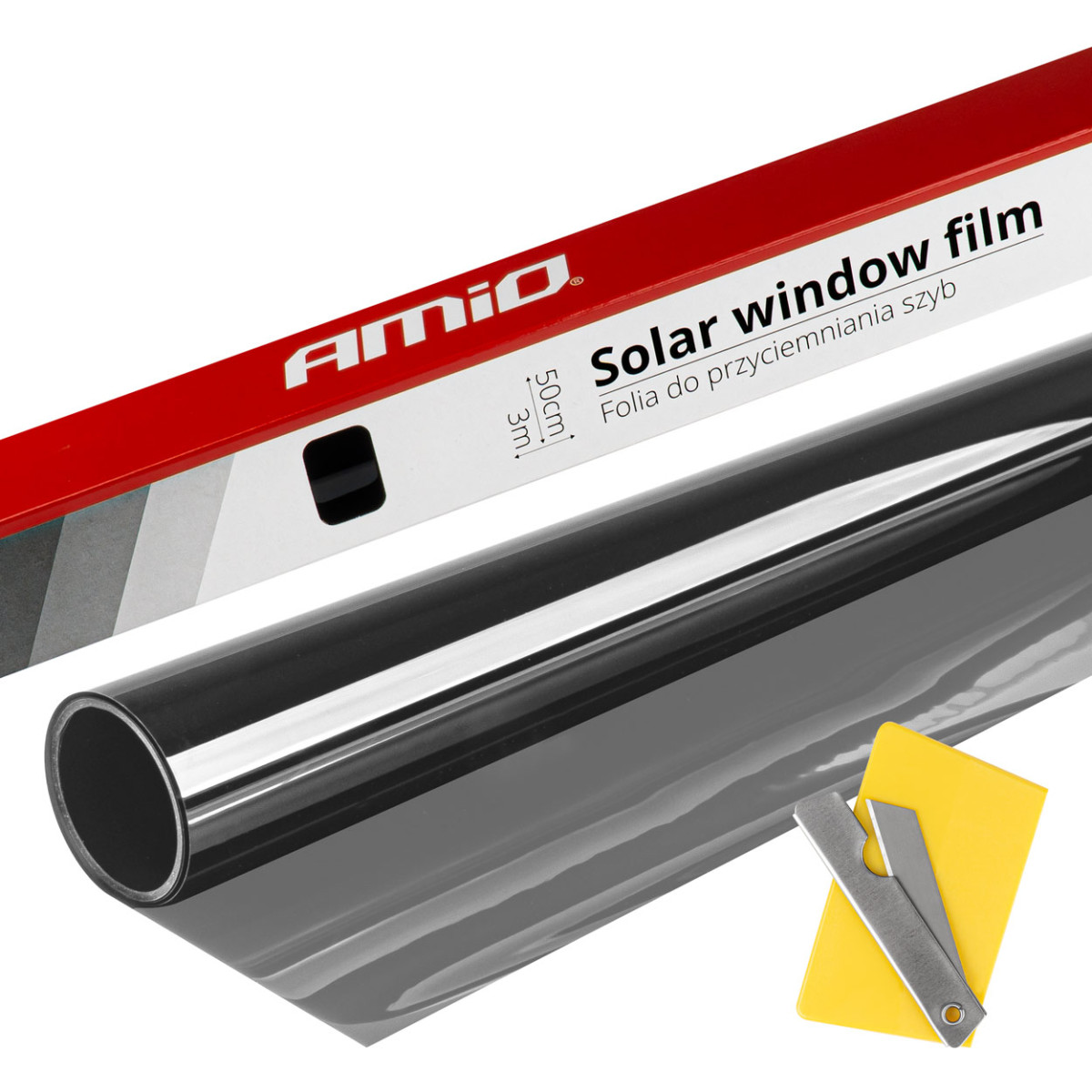Window tint film Light Black 60%, 0.5x3 m AMIO-01650
