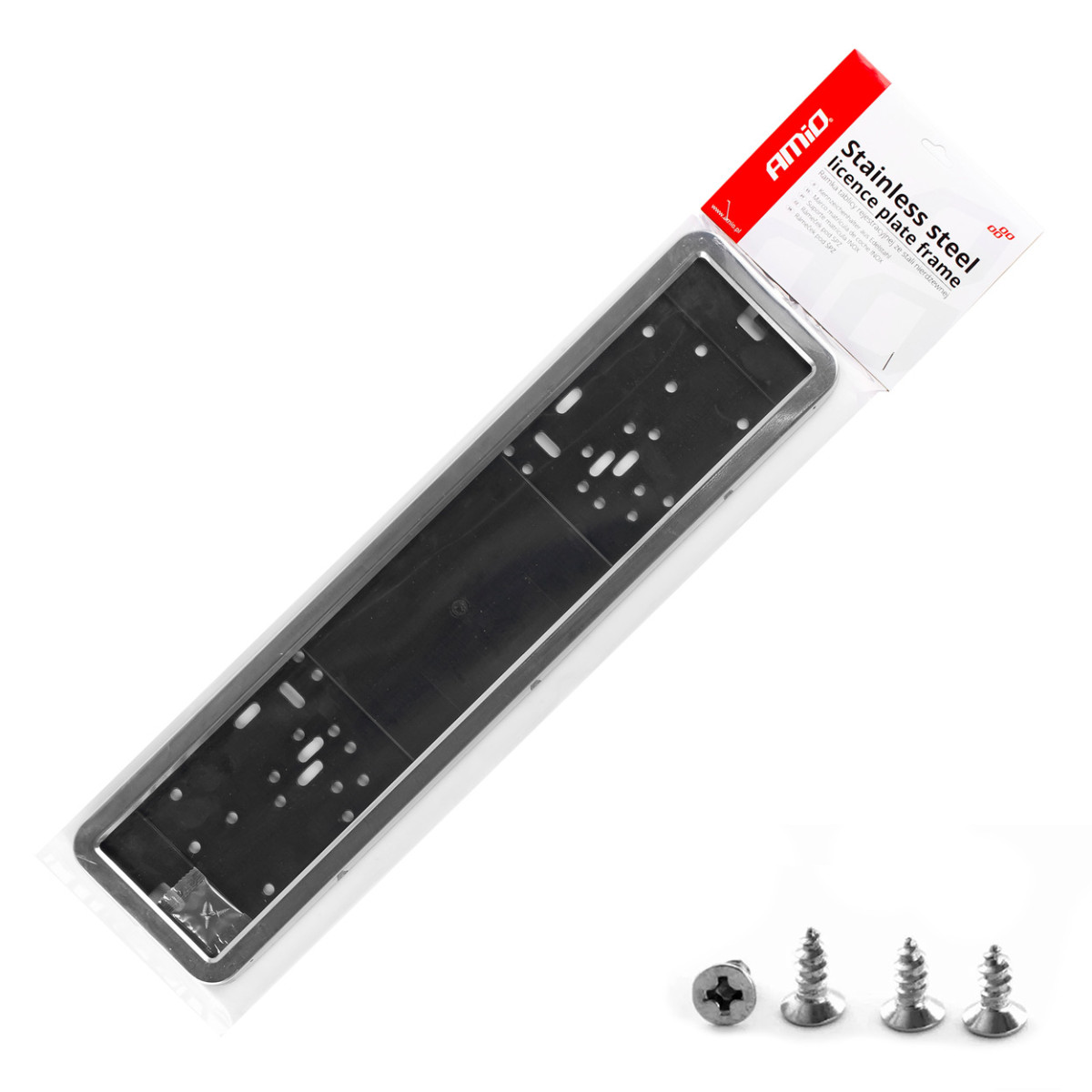 Stainless steel license plate holder, AMIO-01300