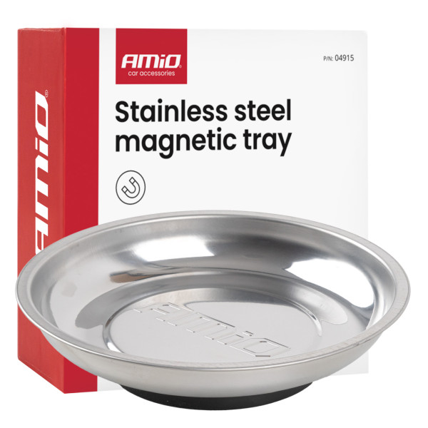 Stainless steel magnetic tray, 150 mm AMIO-04915