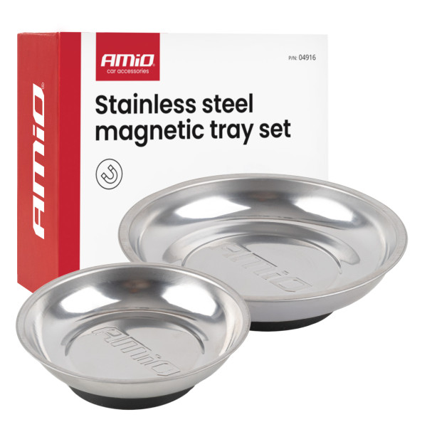 Stainless steel magnetic tray set, 110 and 150 mm AMIO-04916