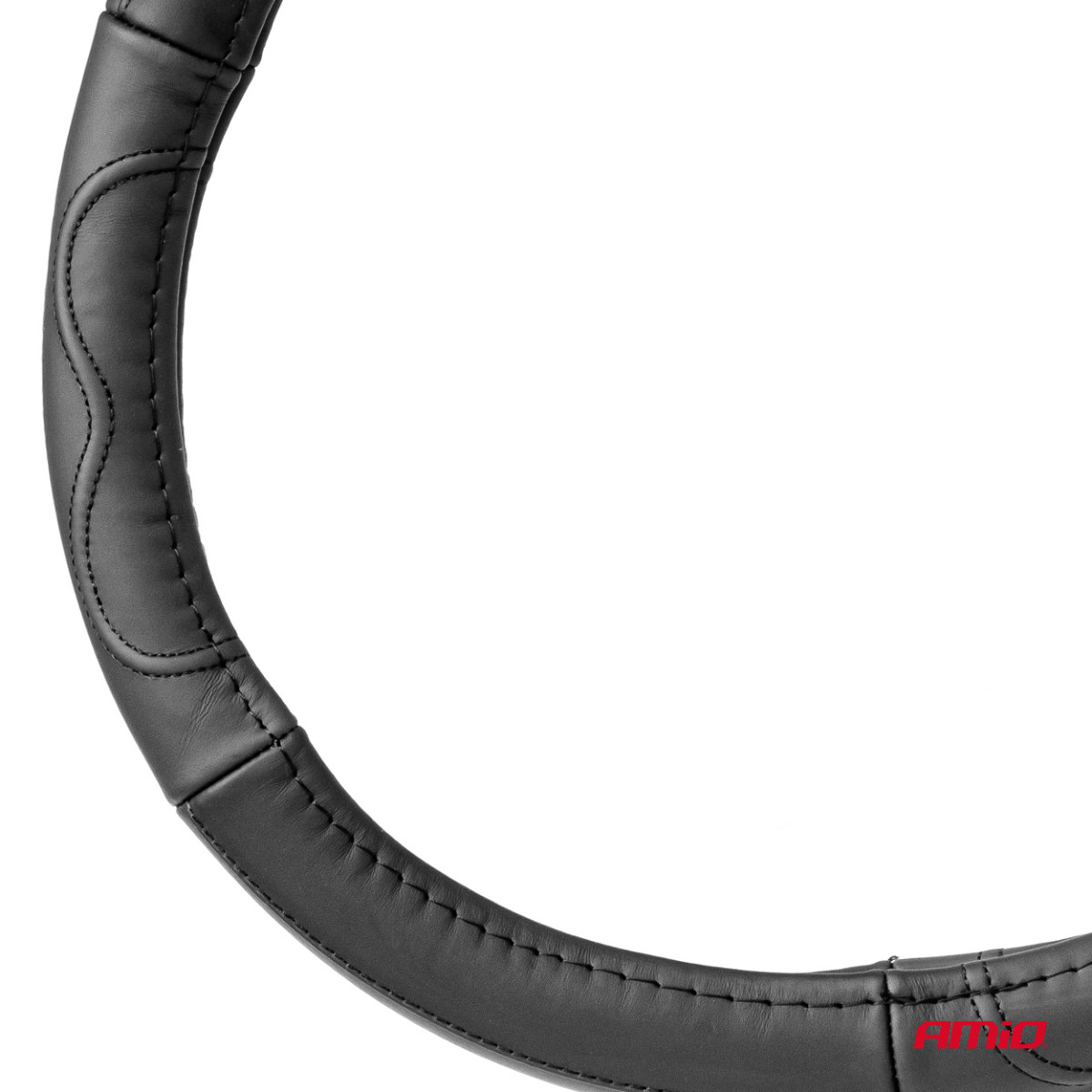 Car steering wheel cover 41-43 cm, genuine leather, SWC-49-XL