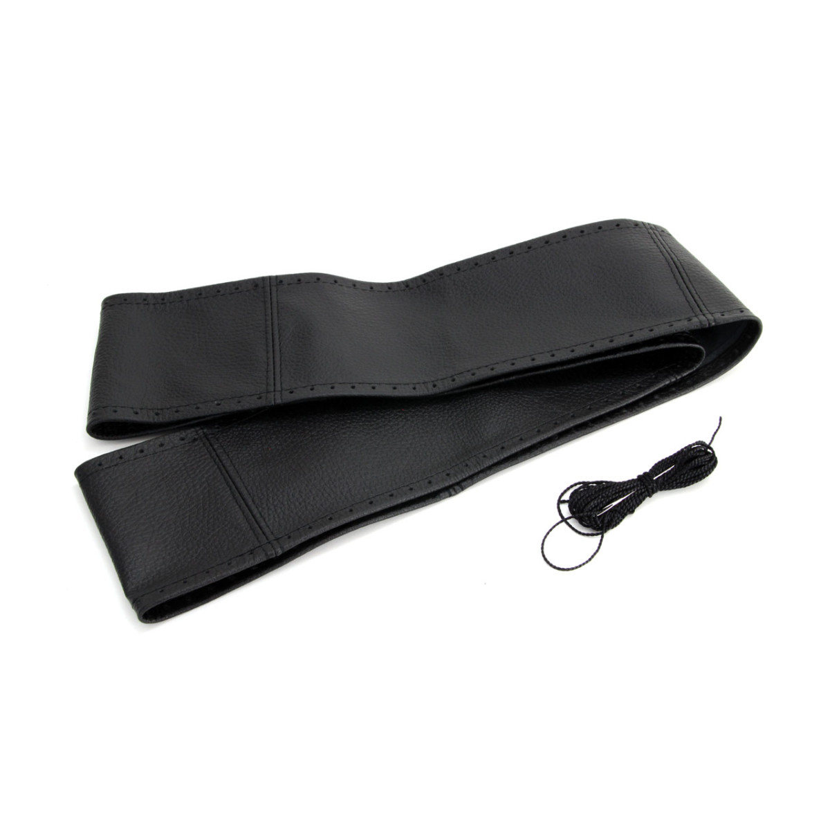 Steering wheel cover with genuine leather, with stitching, 43-45/92 mm