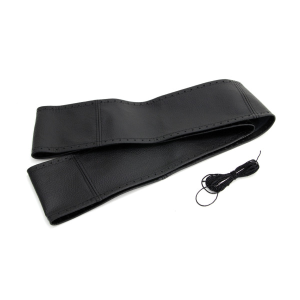 Steering wheel cover with genuine leather, with stitching, 41-43/92 mm, L Steering wheel cover with genuine leather, with stitching, 41-43/92 mm, L