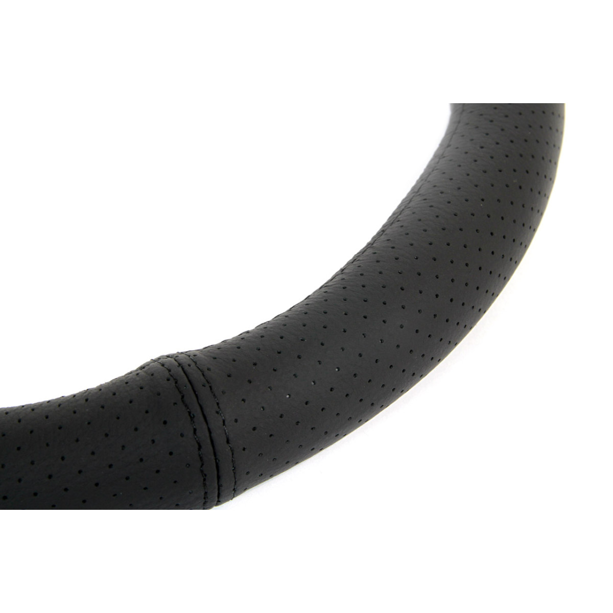 Perforated steering wheel cover with genuine leather 37-39 cm, M 