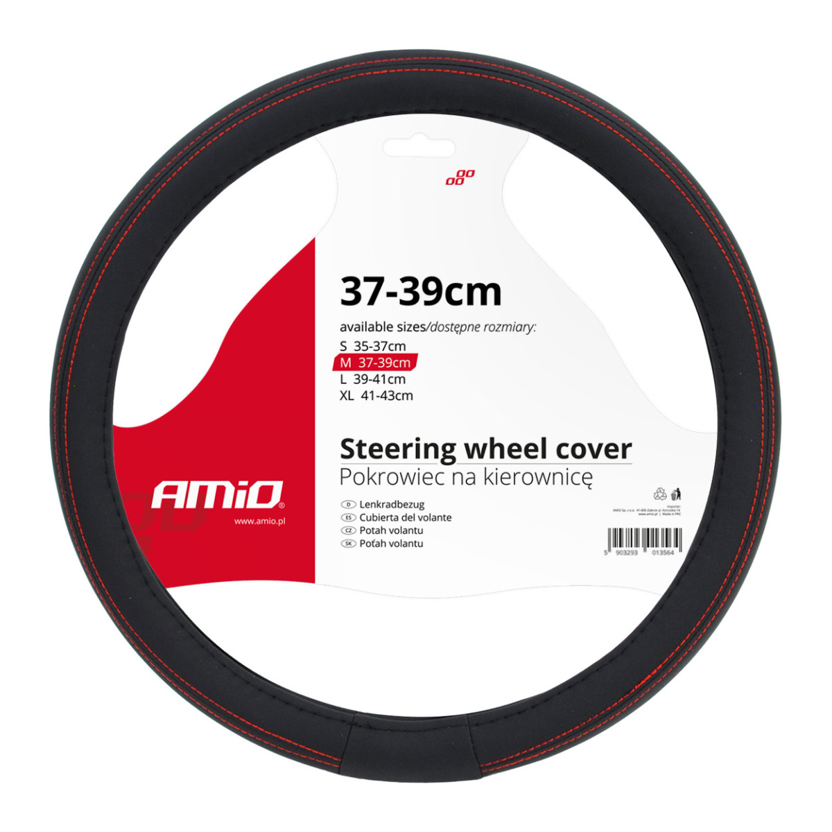 Car steering wheel cover 37 - 39 cm, SWC-01-M