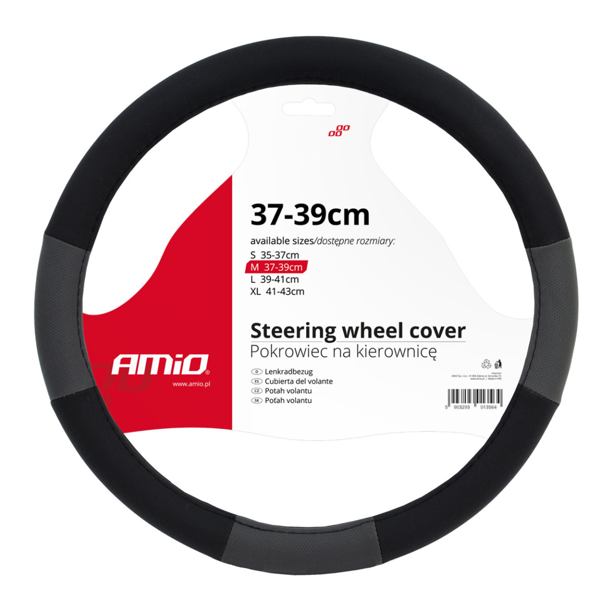 Car steering wheel cover 37 - 39 cm, SWC-05-M