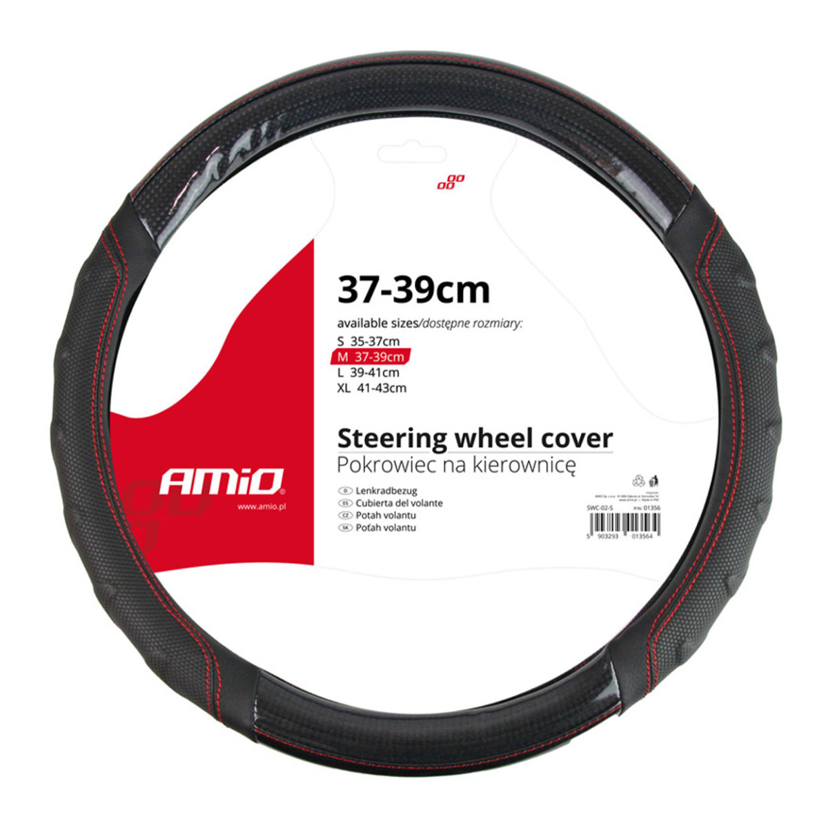 Car steering wheel cover 37-39 cm, SWC-21-M