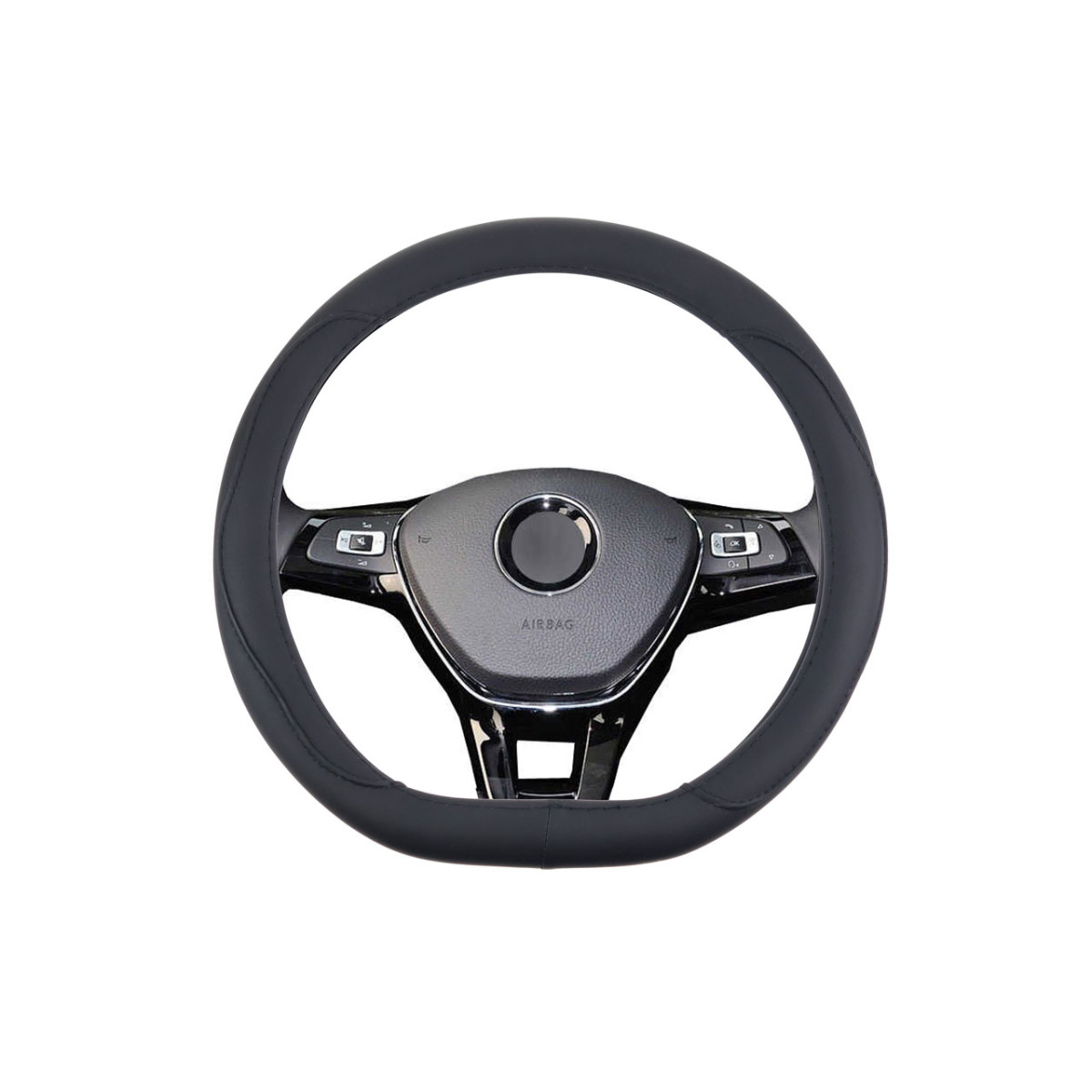 Car steering wheel cover 37-39 cm, SWC-22-M, D-shaped