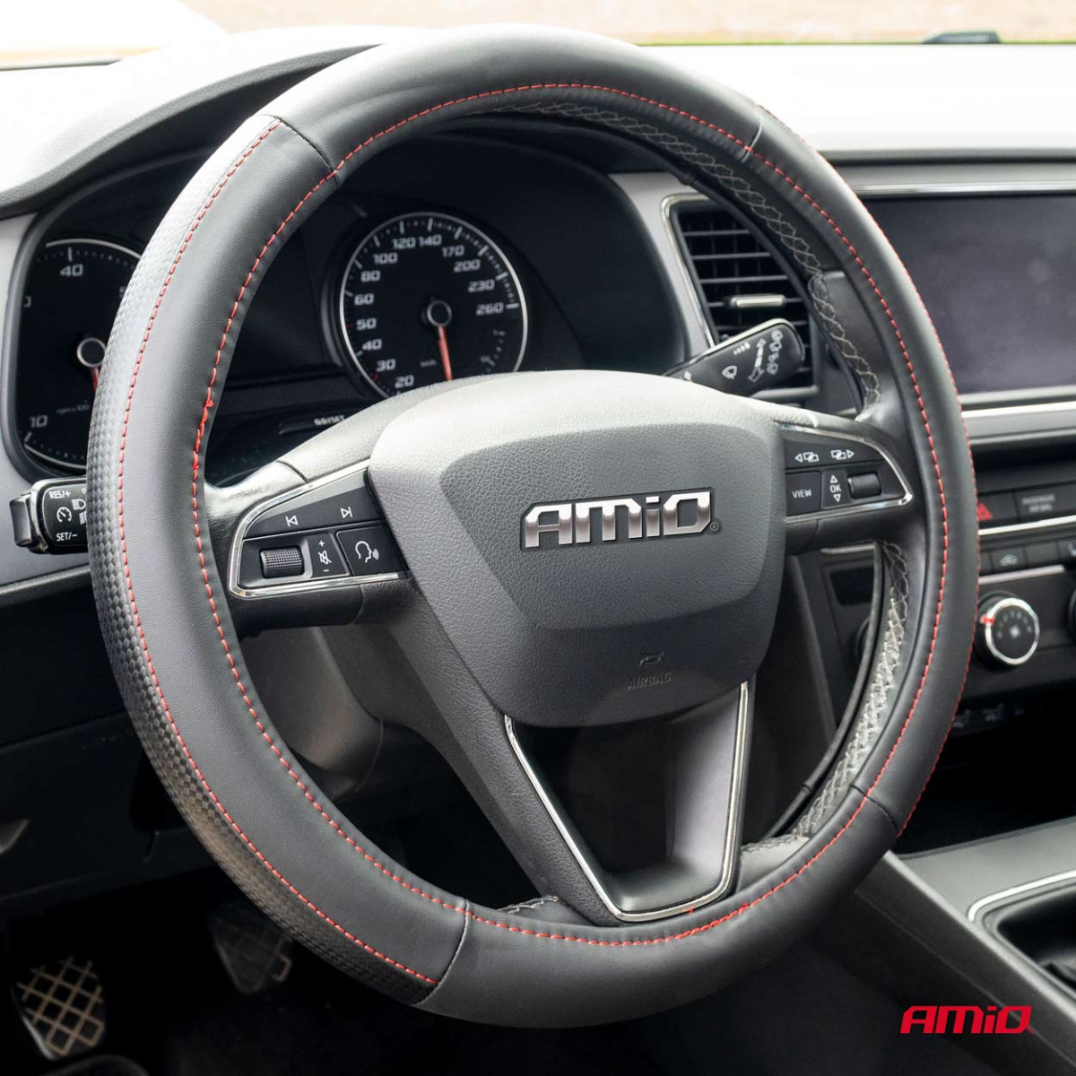Car steering wheel cover 37-39 cm, SWC-28-M