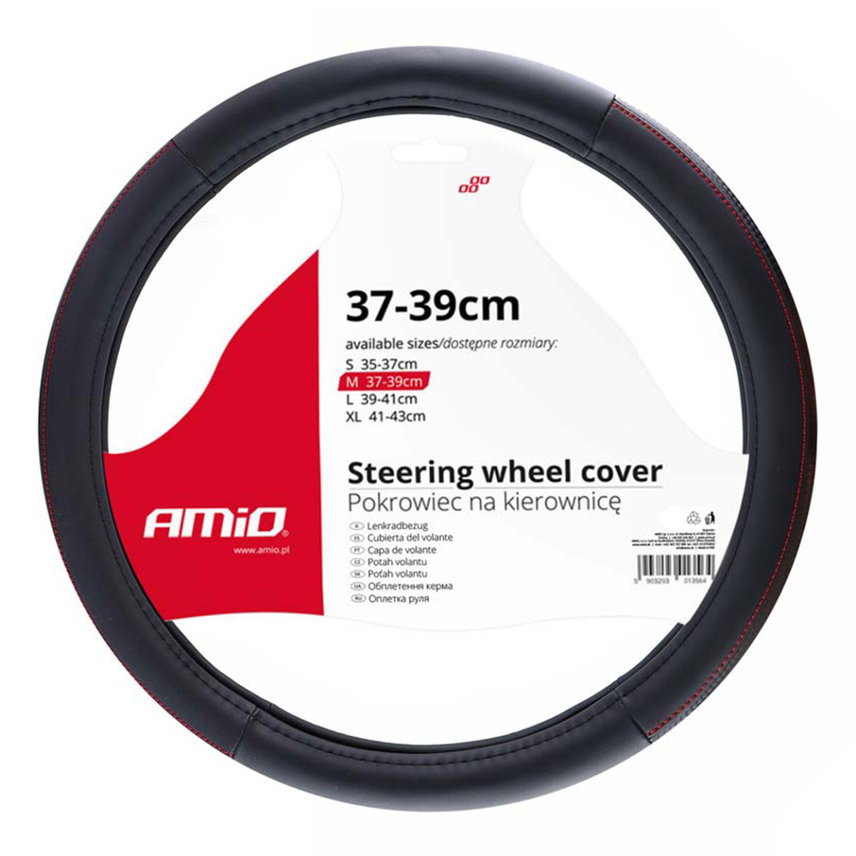 Car steering wheel cover 37-39 cm, SWC-28-M