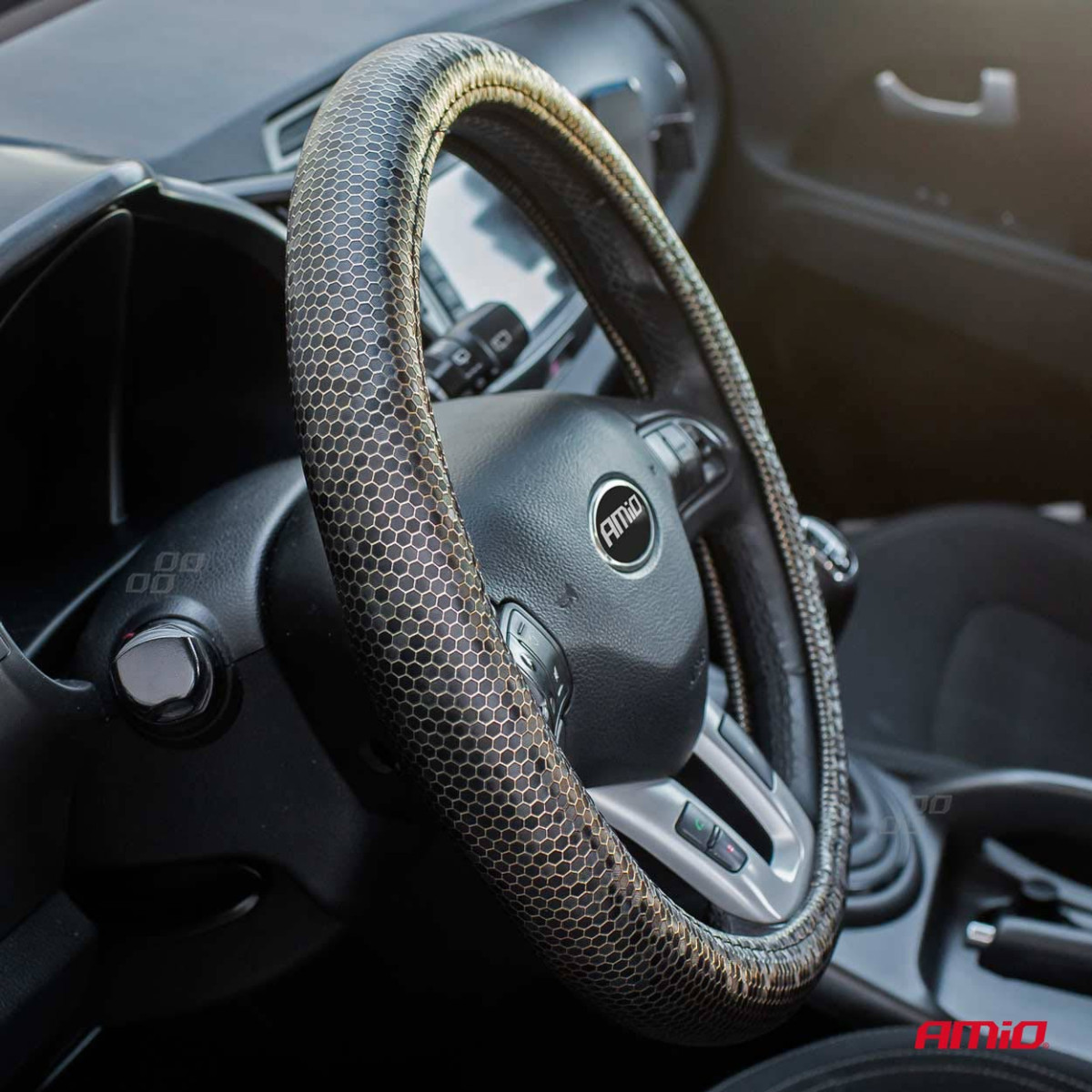 Car steering wheel cover 37-39 cm, SWC-37-M
