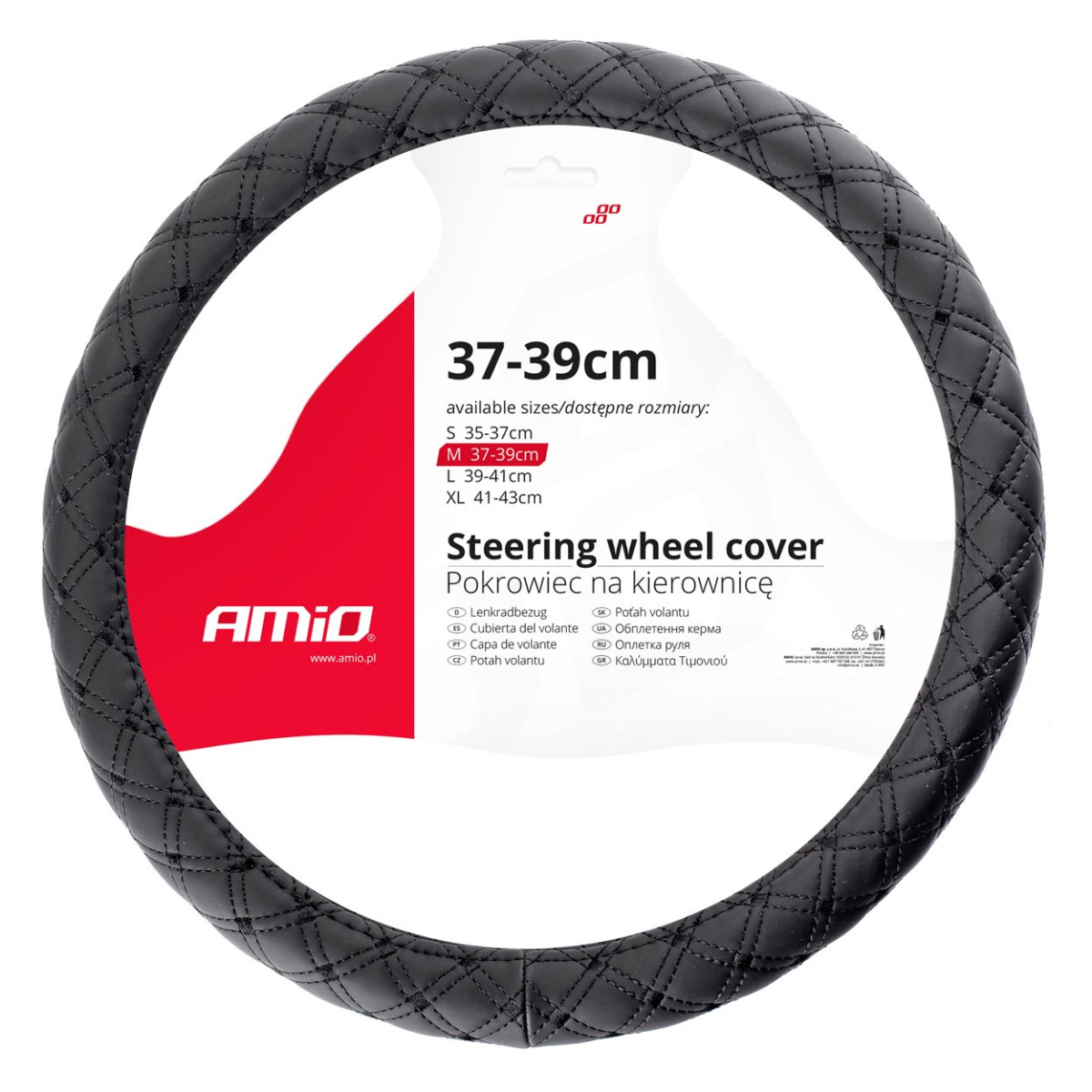 Car steering wheel cover 37-39 cm, SWC-41-M