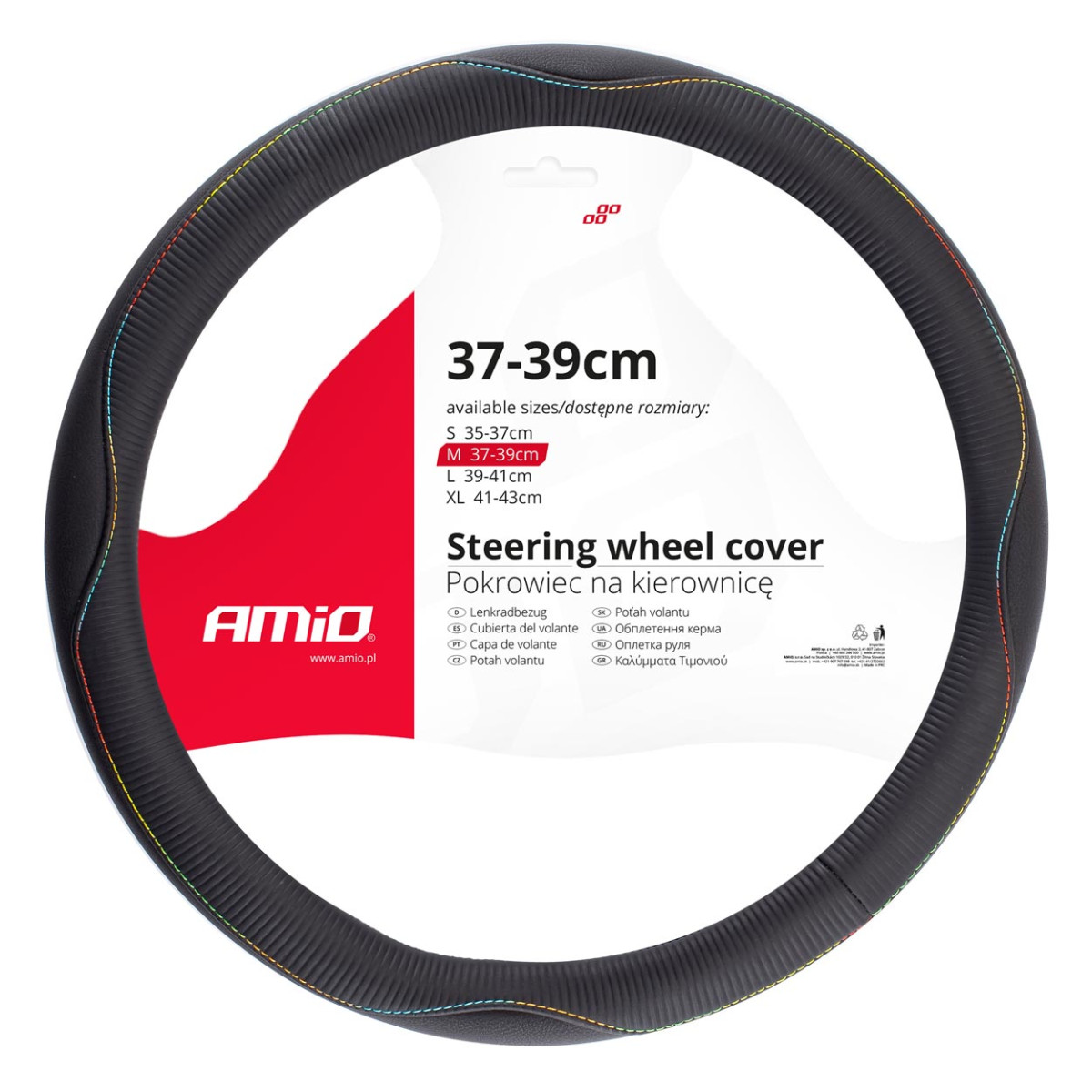 Car steering wheel cover 37-39 cm, SWC-42-M