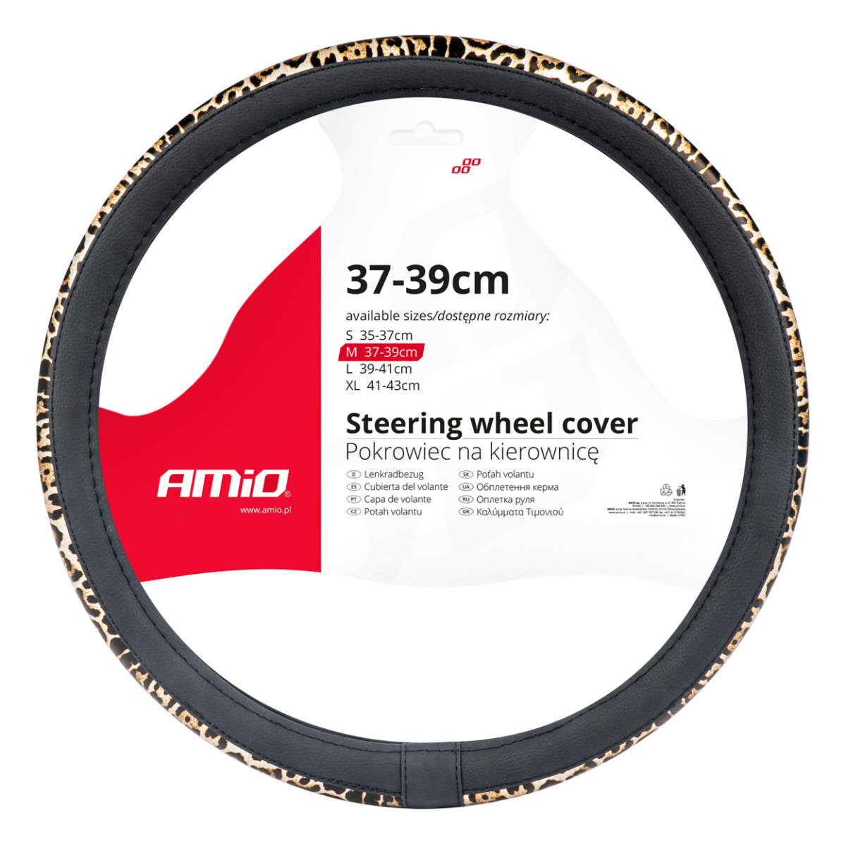 Car steering wheel cover 37-39 cm, SWC-43-M