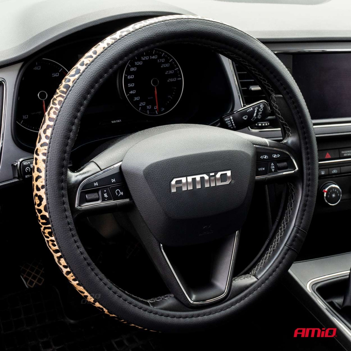 Car steering wheel cover 37-39 cm, SWC-43-M
