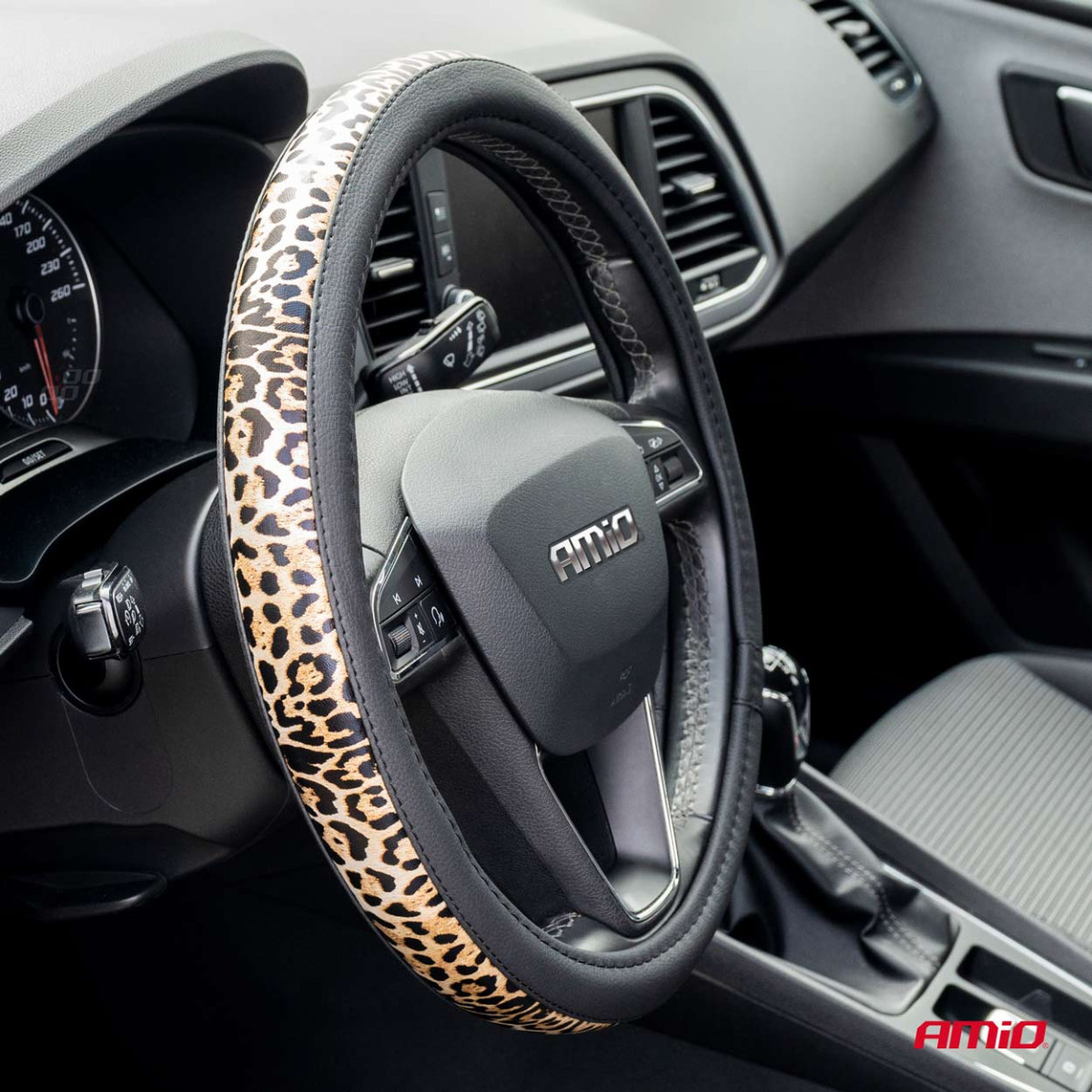 Car steering wheel cover 37-39 cm, SWC-43-M