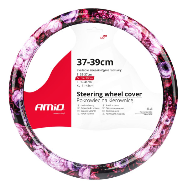 Car steering wheel cover 37-39 cm, SWC-47-M