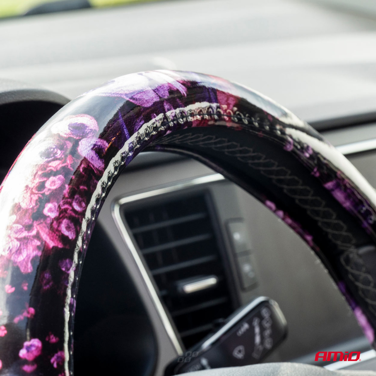 Car steering wheel cover 37-39 cm, SWC-47-M